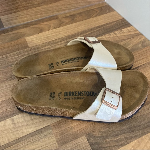 Women’s Birkenstock Madrid Sandals Size 39 UK Size 5.5 White Strap. - Picture 2 of 9